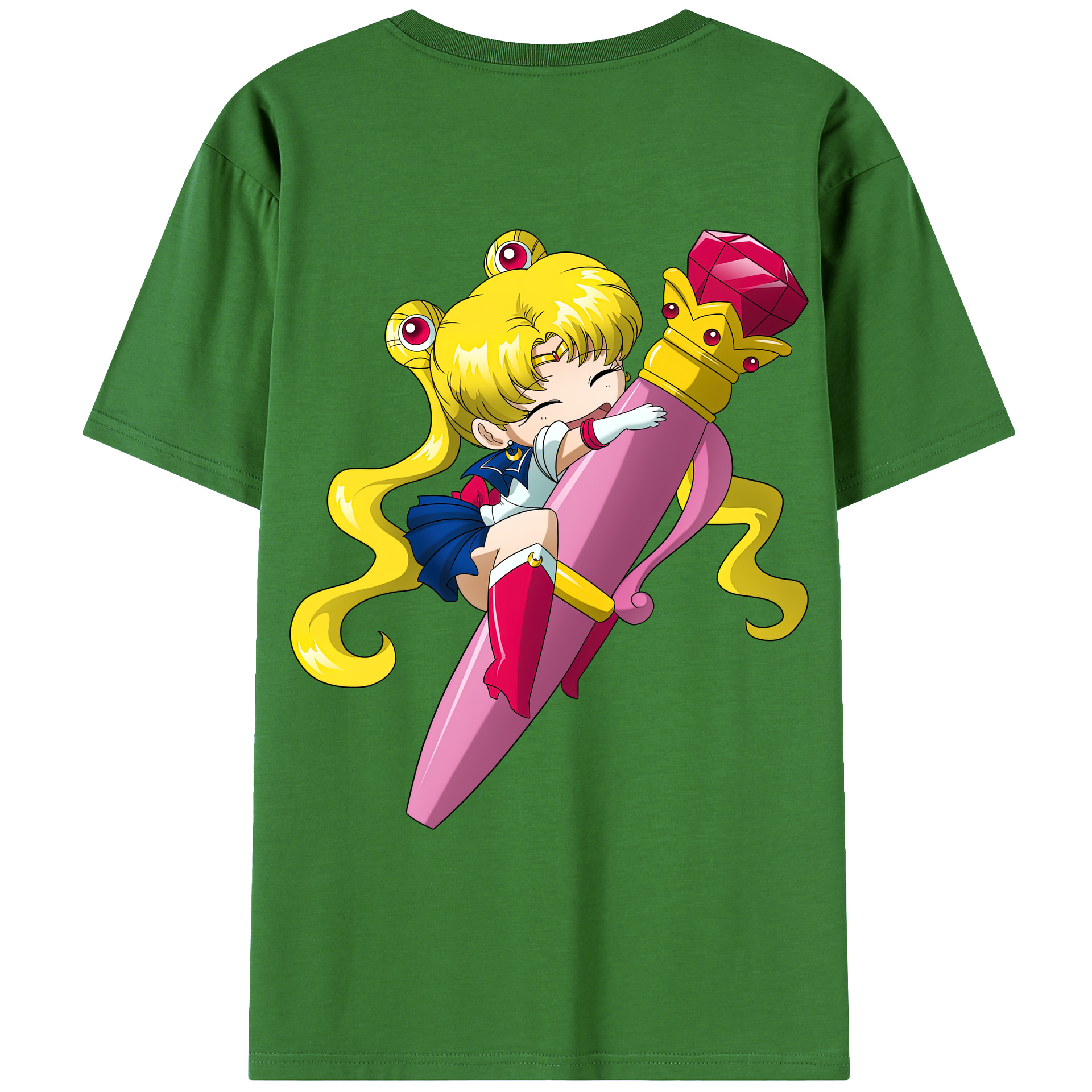 （画像用） 美少女戦士セーラームーン 月野 うさぎ つきの うさぎ Sailor Moon Tsukino Usagi レディース半袖Tシャツ(バックプリント)